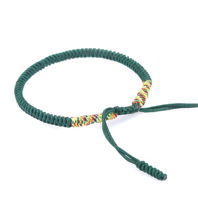 Mehrfarbiges Fadenarmband, tibetischer Buddhismus, Liebe, Glücksbringer, tibetische Armbänder und Armreifen für Damen und Herren, handgefertigtes Knotenseil