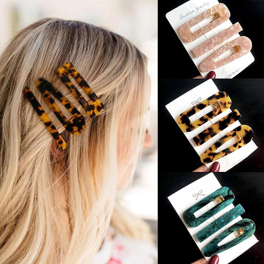 Neue 3 stücke Set Mode Acryl Haar Clip Für Frauen Koreanische Trendy Geometrische Haar Berrettes Mädchen Haar Zubehör Hairgrip Großhandel