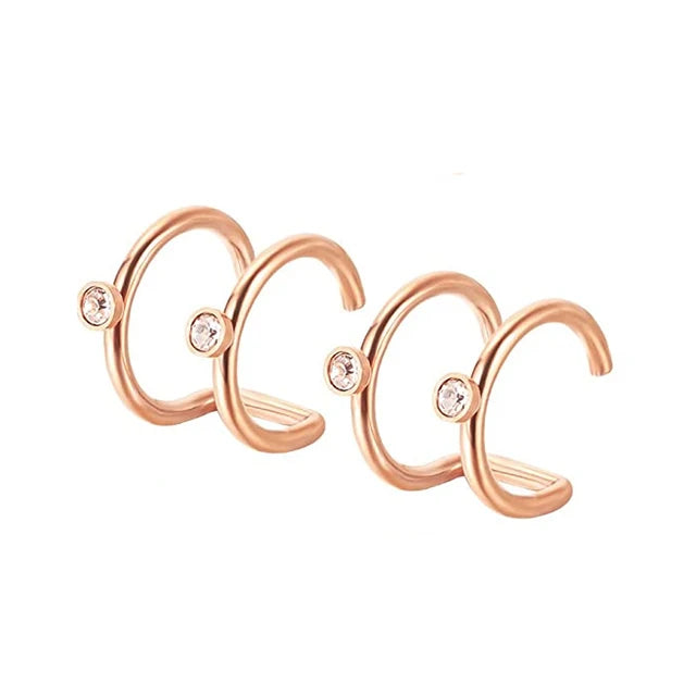 1 Stücke/15 Stücke Edelstahl Ohrstulpe Helix Knorpel Clip On Wrap Ohrringe Gefälschter Nasenring Nicht-Piercing Einstellbar Männer Frauen