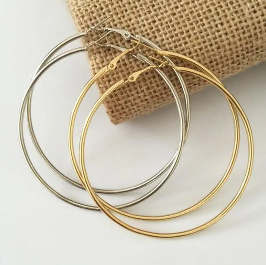 Modeschmuck Runde Große Creolen Für Frauen Männer Zubehör Ohrring Gold Silber Farbe 2,5-10 cm Ohrring Haken paar Geschenk