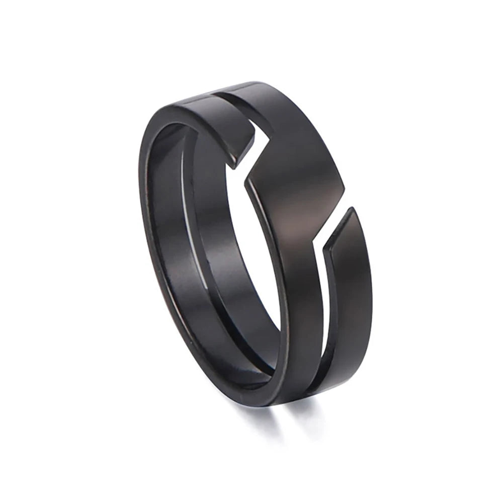 Skyrim Minimalistischer Ring für Männer und Frauen, Edelstahl-Fingerringe, modischer Paarschmuck, Ehering, Geschenk im Großhandel