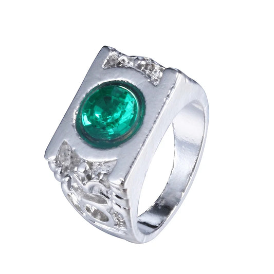 Modeschmuck Charm Green Lantern Ring für Männer und Frauen