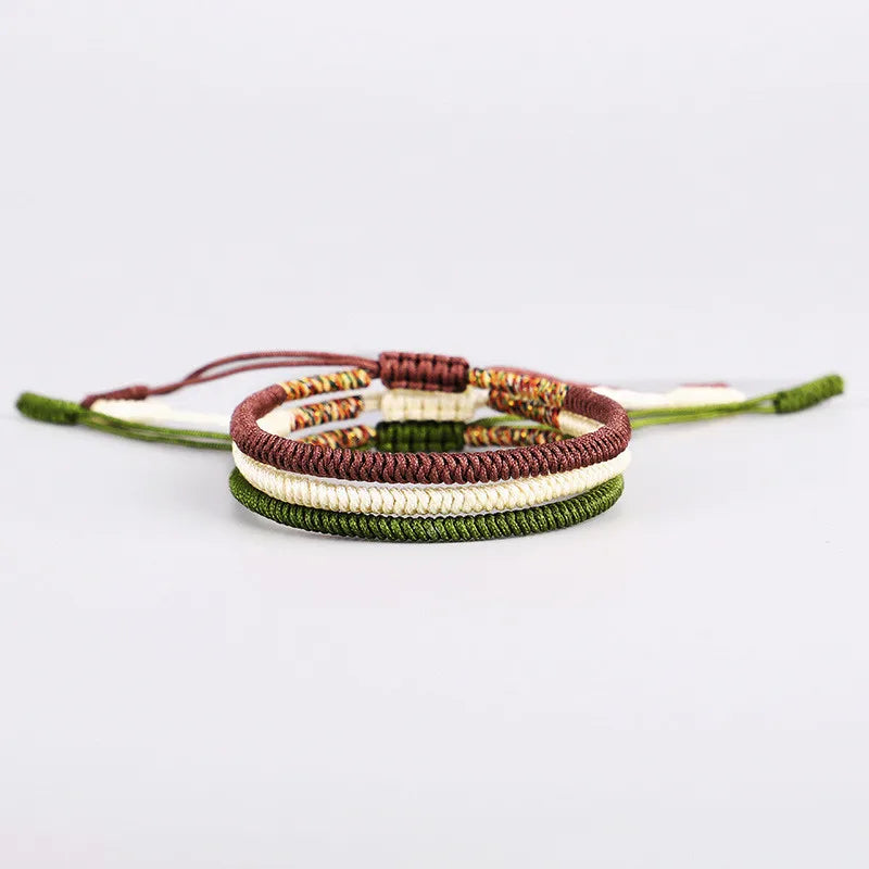 Mehrfarbiges Fadenarmband, tibetischer Buddhismus, Liebe, Glücksbringer, tibetische Armbänder und Armreifen für Damen und Herren, handgefertigtes Knotenseil