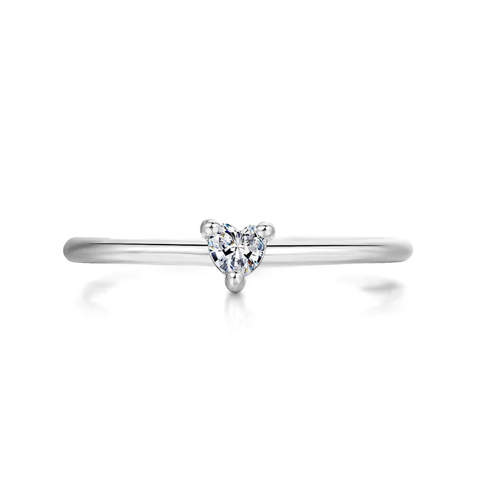 Ringe Für Frauen Kleine Herzförmige Gold Farbe Hochzeit Verlobung Dainty Ring Schmuck Zirkon Romantische Mode Schmuck KBR014-M