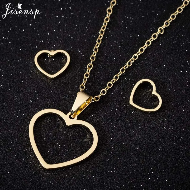 100% Tiny Star Edelstahl Anhänger Halsketten für Frauen Geburtstag Schmuck Einfache Crescent Moon Ohrringe Schmuck Dropshipping
