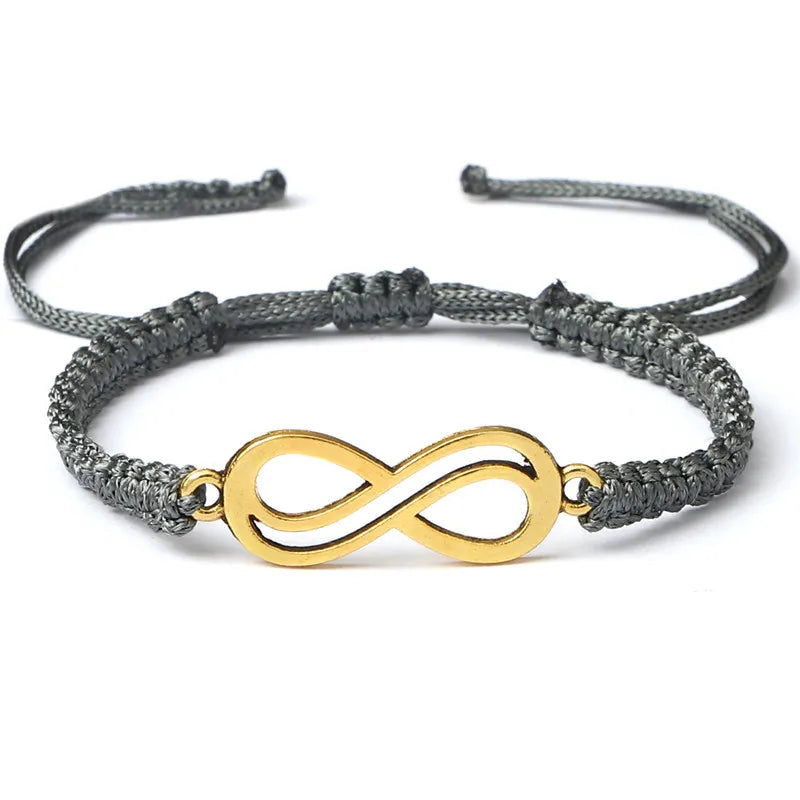 Klassische Unendlichkeit Armband Freundschaft Geflochtene Einstellbar Für Paare Männer Frauen Handgemachte String Charme Armbänder & Armreifen Schmuck