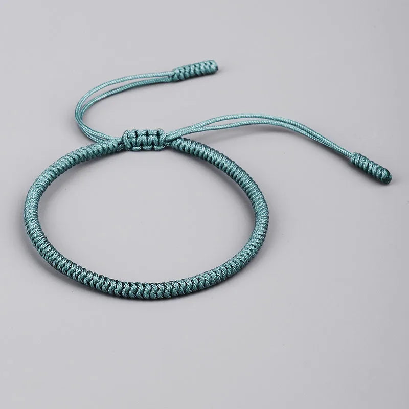 Tibetisch-buddhistische Liebe, Glücksbringer, tibetischer Faden, Armbänder und Armreifen für Damen und Herren, handgefertigte Knoten, Budda-Seil-Armband