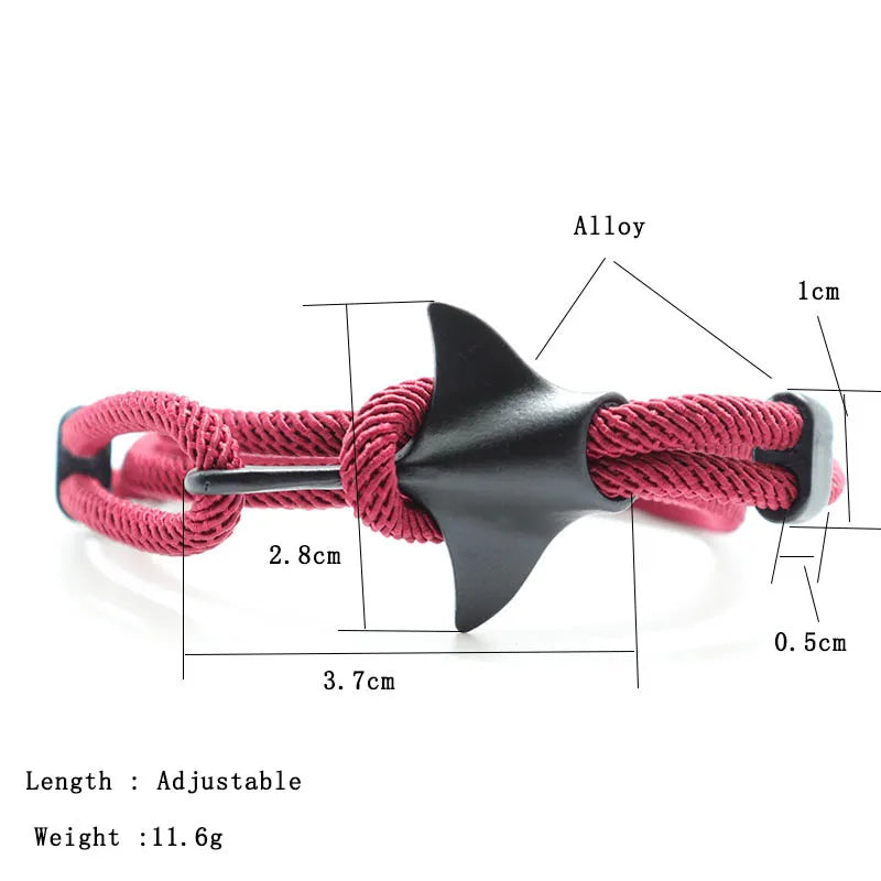 Bohemian Manta Rays Armband Trendy Marine Leben Handgemachte Wrap Braslet Männer Frauen Mulrilayer Seil Braclet Tier Schmuck Armband