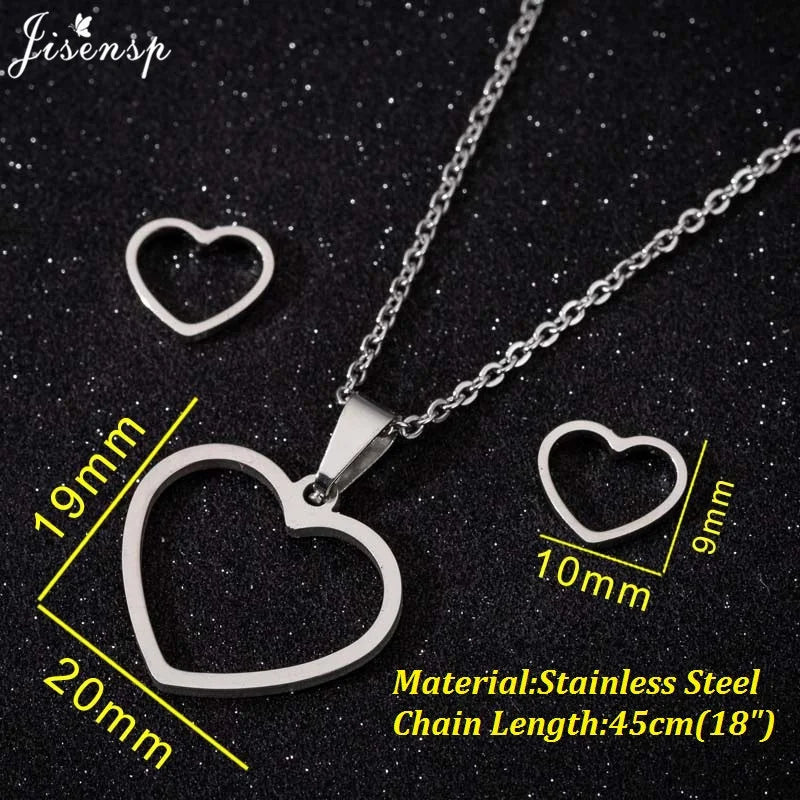 100% Tiny Star Edelstahl Anhänger Halsketten für Frauen Geburtstag Schmuck Einfache Crescent Moon Ohrringe Schmuck Dropshipping