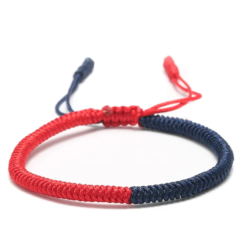 Mehrfarbiges Fadenarmband, tibetischer Buddhismus, Liebe, Glücksbringer, tibetische Armbänder und Armreifen für Damen und Herren, handgefertigtes Knotenseil