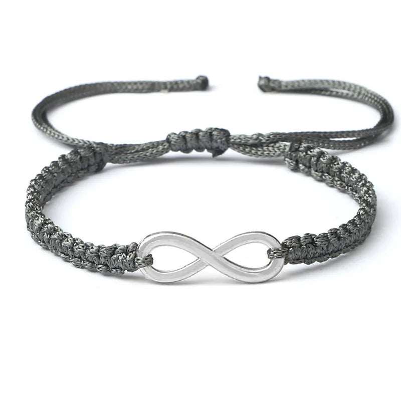 Klassische Unendlichkeit Armband Freundschaft Geflochtene Einstellbar Für Paare Männer Frauen Handgemachte String Charme Armbänder & Armreifen Schmuck