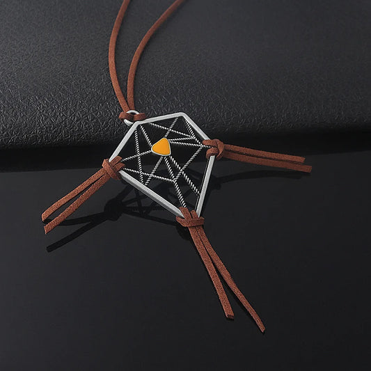 Spiel Death Stranding Dreamcatcher Halskette Sam's Dream Catcher Anhänger Leder Kette Halskette Für Frauen Männer Amulett Schmuck Geschenk