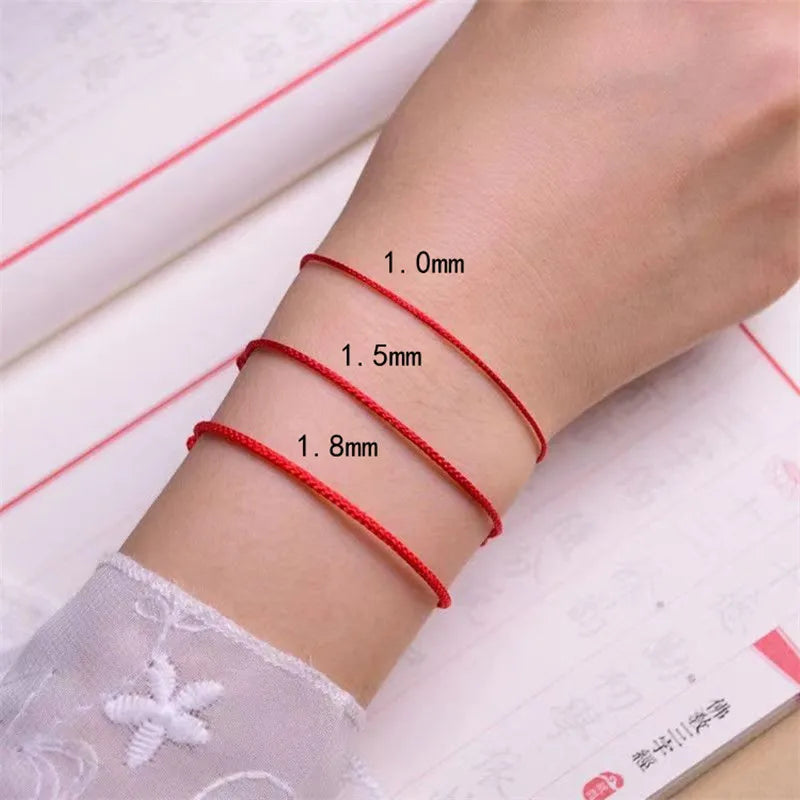 Handgemachte Rote Glück Knoten Armband Seil Glück Armreif Frauen Liebhaber DIY Beste Freunde Glück Armband Größe Einstellen Drop Shipping