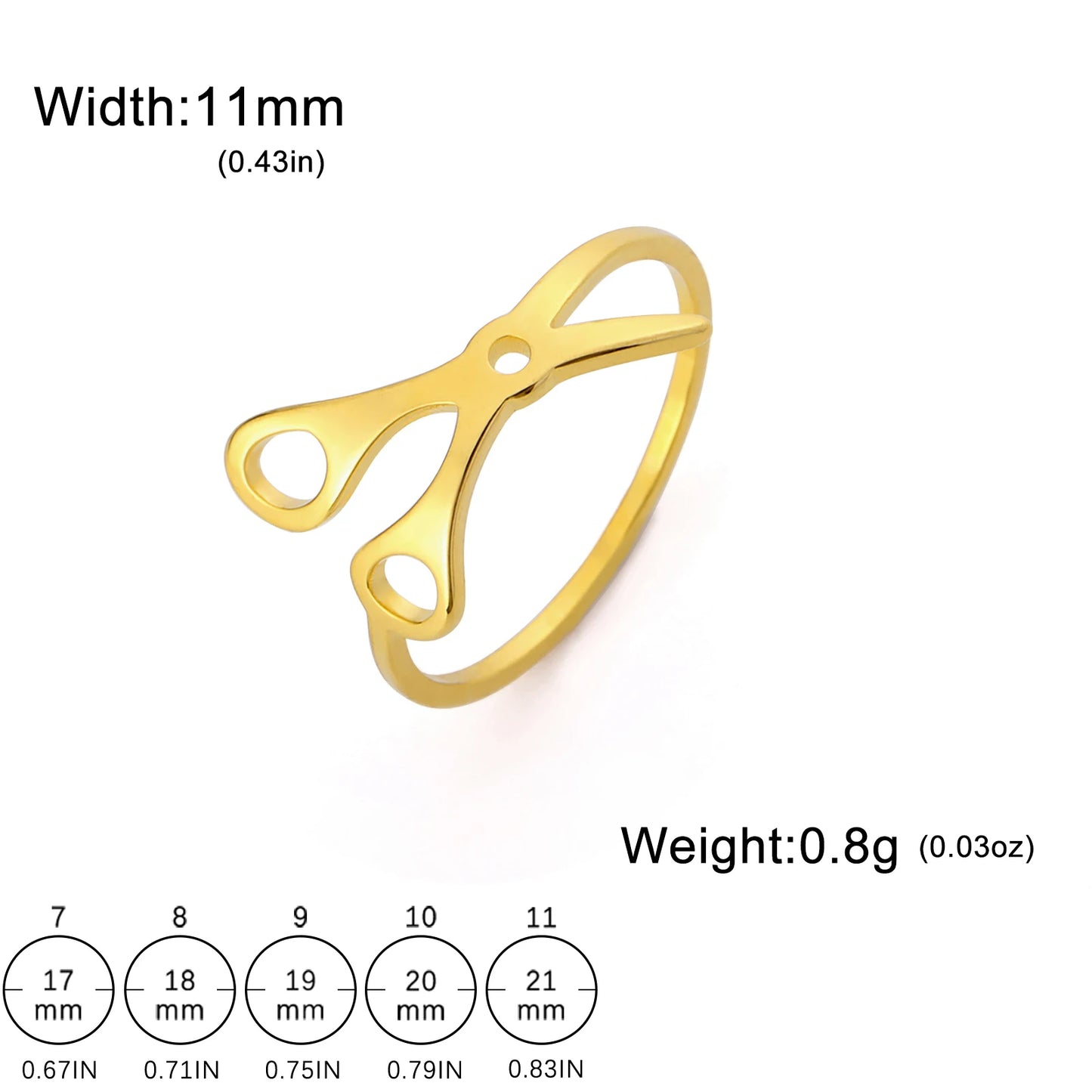 Unift Frisur Schere Ringe Edelstahl Ring Schmuck Friseure Friseur Abschluss zubehör Frauen Männer trendy