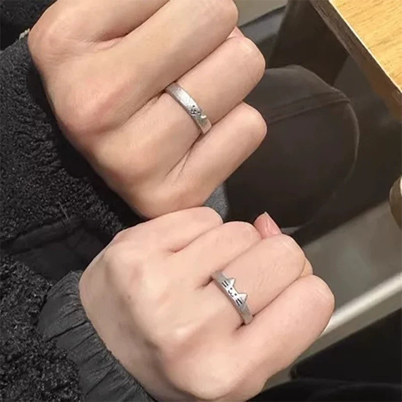 1/2 stücke Tier Nette Katze Hund Tier Paar Ring für Frauen Männer Mode-Statement Liebhaber Ringe Valentinstag party Schmuck Geschenke