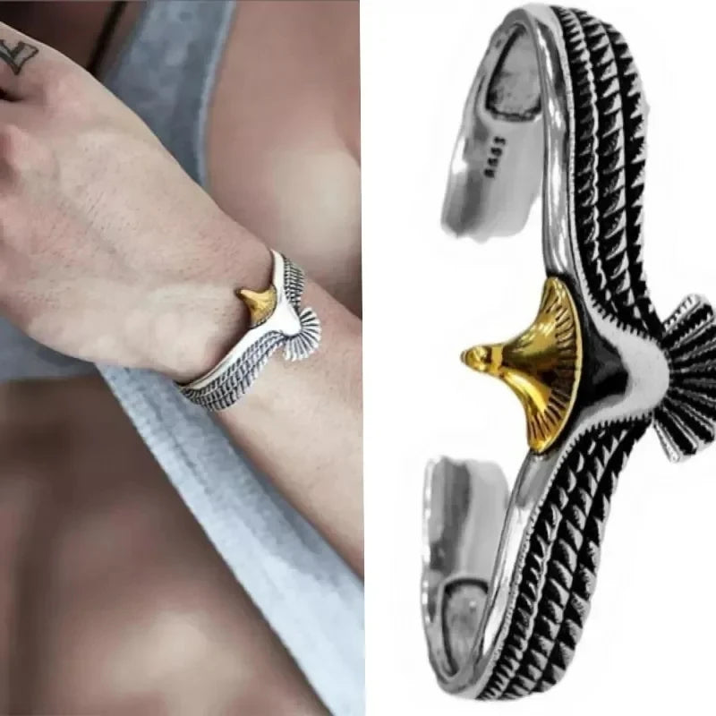 Silberfarbenes Feder-Manschettenarmband für Männer und Frauen, Vintage-verstellbares Armband, Armreif, Modeschmuck