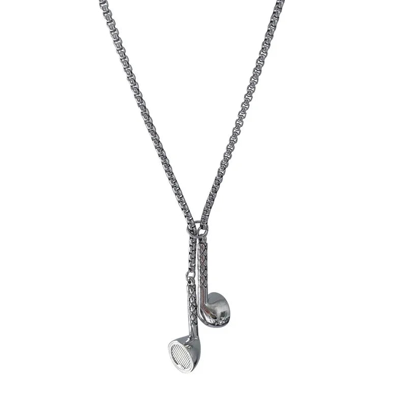 2025, modische Hip-Hop-Kopfhörer-Anhänger-Halskette für Damen und Herren, Unisex, Metalllegierung, Kopfhörer-Halsketten, High Street-Schmuck
