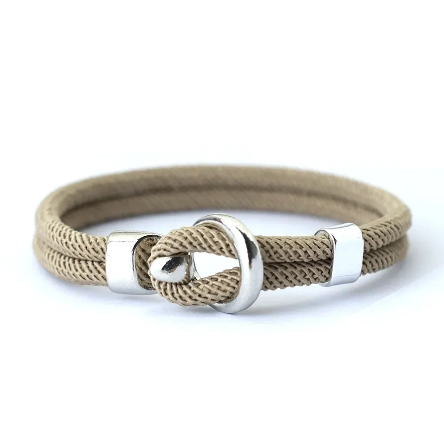 Noter Hiphop Herrenarmband mit Seil, doppellagig, einfacher Haken, nautisches Armband, Homme, Geschenk für Ehemann, Freizeit, Pulseira-Zubehör
