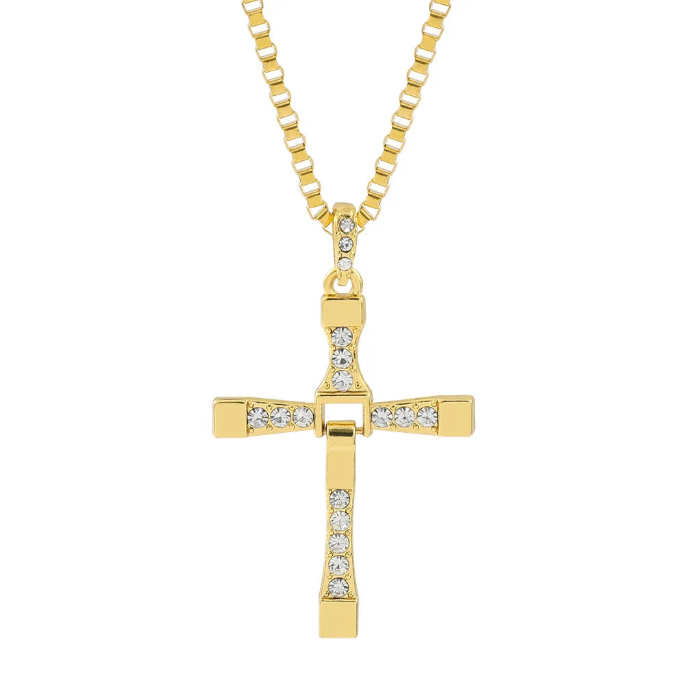 Vintage Gothic Hohl Kreuz Anhänger Halskette Silber Farbe Coole Street Style Für Männer Frauen Geschenk Großhandel Hals Schmuck