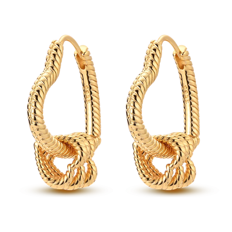 Ohrringe aus 925er-Sterlingsilber, Goldserie, U-förmige Creolen, passend für Original-925-Charms für Frauen und Mädchen, Party, edler Schmuck