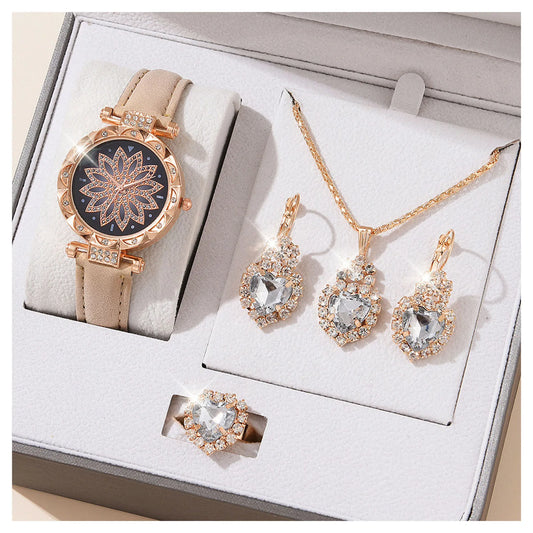 Uhren setzt Geschenke für Frauen Kristall bling Armbanduhr Schmuck Kit Geschenk für Mutter Frau Freundin