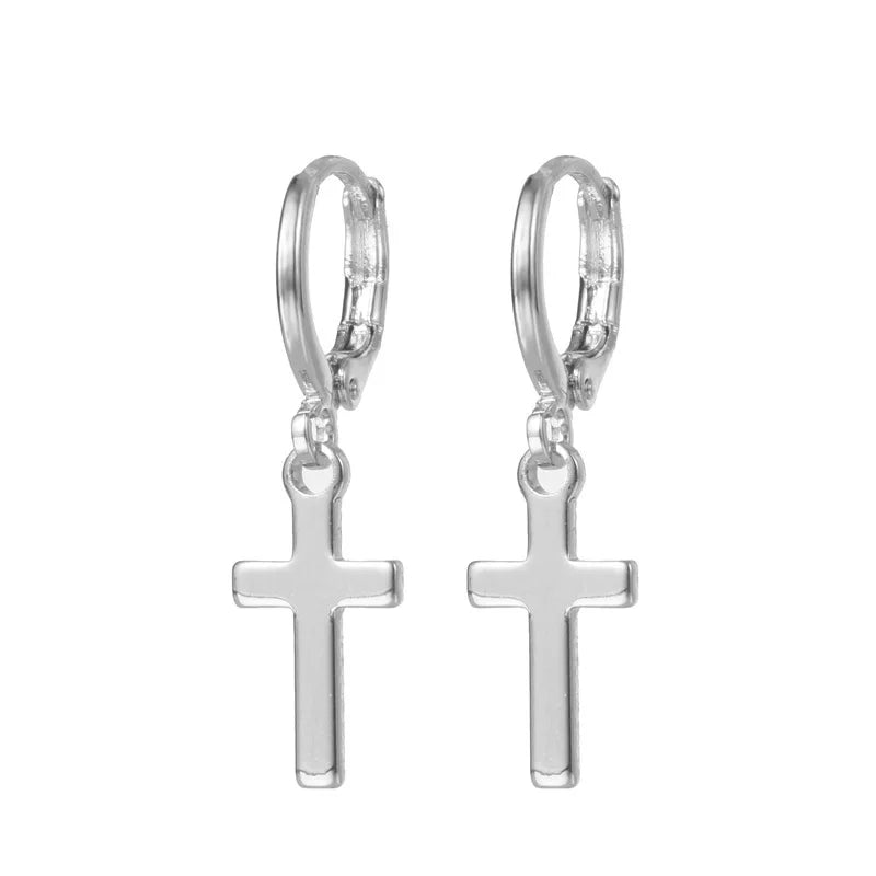 Einfache Silber Farbe Stern Ohrringe für Frauen Opal Stein Herz Creolen Punk Y2K Nette Tägliche Tragen Schmuck Party Geschenke