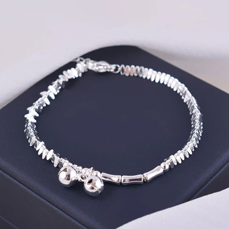 Panjbj sterling silber linie extrem feines armband für frauen lieben haert perle koreanisch ins süßes schmuck geschenk drops hipping