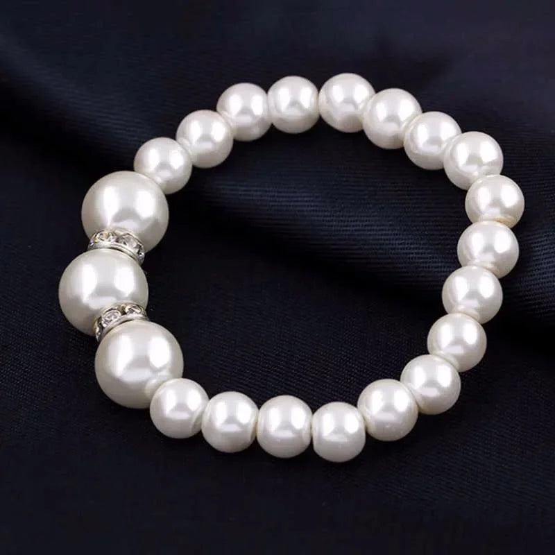 3 Stück/Set Kunstperlen-Set für Halskette, Armband und Ohrringe, Schmuckzubehör