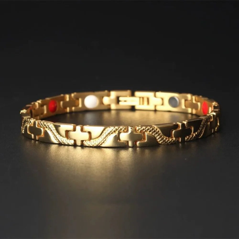 Twisted Pattern Magnet armband für Frauen Magnete Armbänder Armreifen für Frauen Männer Pulse ras Acero inoxidable Para Mujer браслет