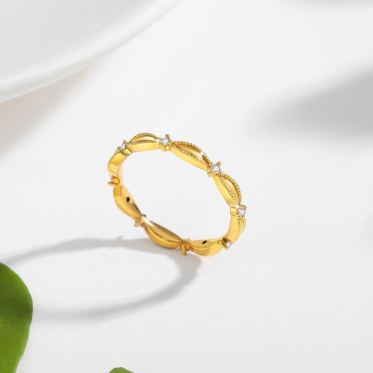Volle Moissan ite 18 Karat Gold Ringe au750 für Frauen Hochzeitstag klassisches Verlobung geschenk mit Zertifikat