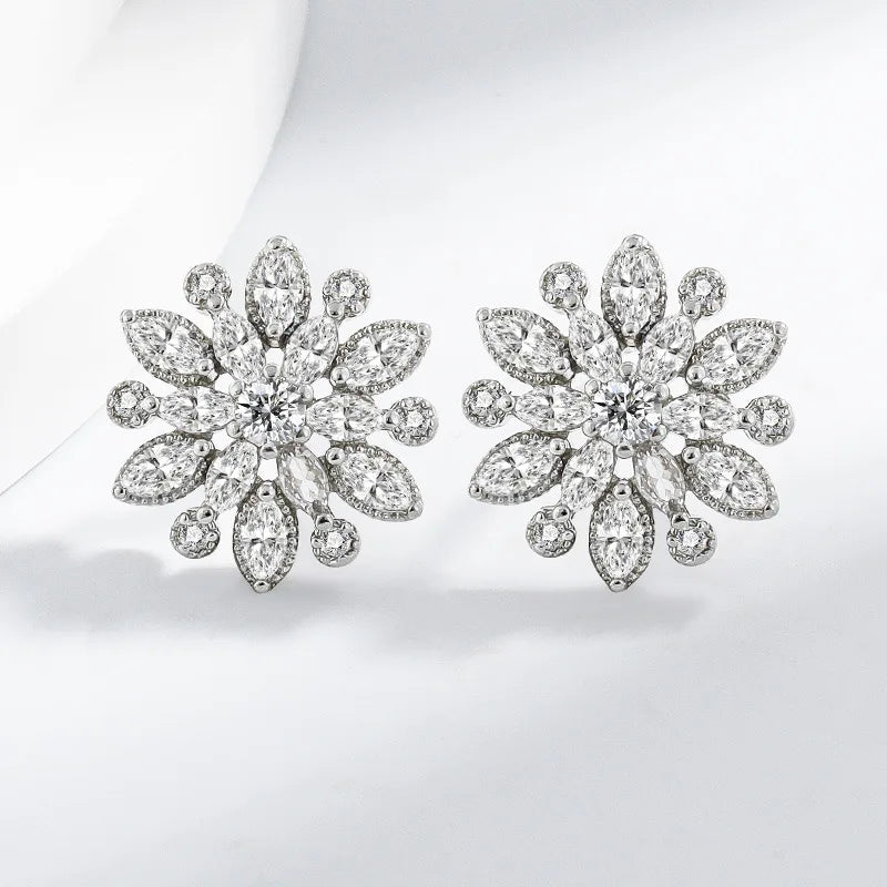 Creolen aus 925er-Sterlingsilber, Nadel, rosa Kristall, Herz-Creolen für Damen, modische geometrische Anhänger-Ohrringe, Luxus-Schmuck, Geschenke