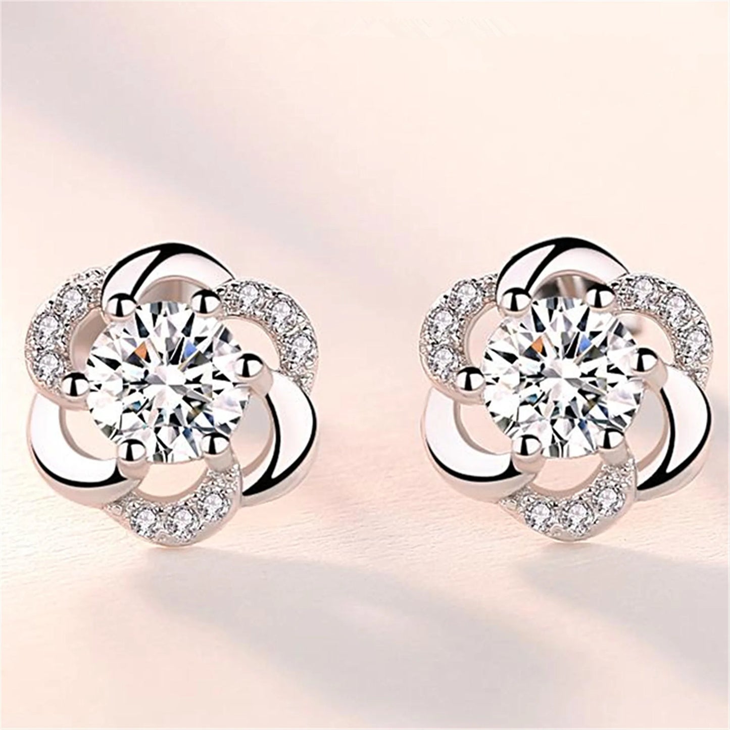 Stern-Ohrstecker aus 925er-Sterlingsilber, AAA-Zirkon, hohe Qualität für Damen, Ohrring, Hochzeit, Modeschmuck, Accessoires, Party-Geschenk