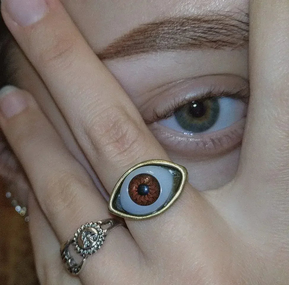 1 STÜCK Auge Vampir 1 Gothic Übertrieben Punk Schmuck Braun Mode Chic Ringe Blau Stil Mode Heißes Geschenk Großhandel