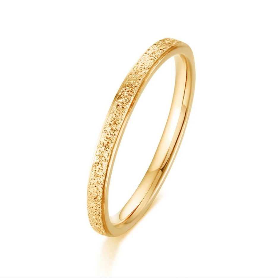 MEDFOLY Größe 6-11 2mm 4mm Luxus Paar Ringe Titan Stahl Matt Ring Frauen Romantische Hochzeit Schmuck zubehör