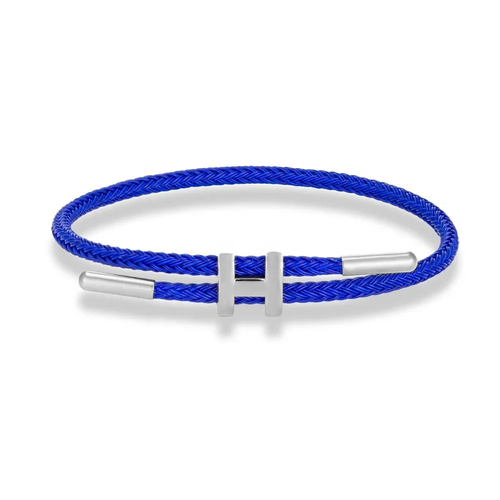 Stahlfarbe H Schnalle Feines Drahtseil Armband Hartgold Schmuck Schnur Perlen Glücksbringer Straße Straße Ungeblockiertes rotes Seil