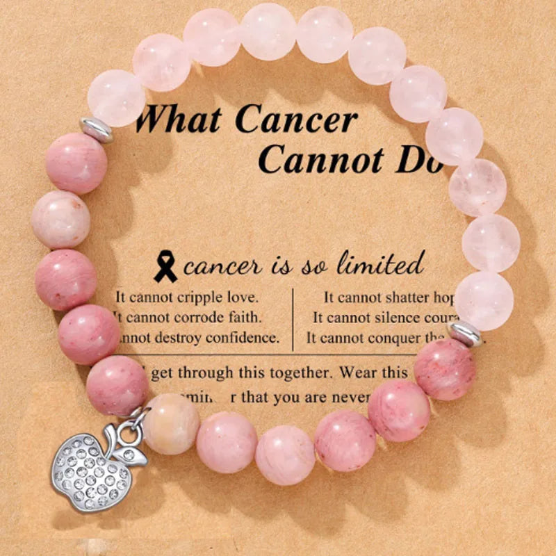 Mode Naturstein rosa Perlen Armband für Frauen Sonnenstein Perlen Armband Schmuck handgemachte sinnvolle Geschenke für Lehrer
