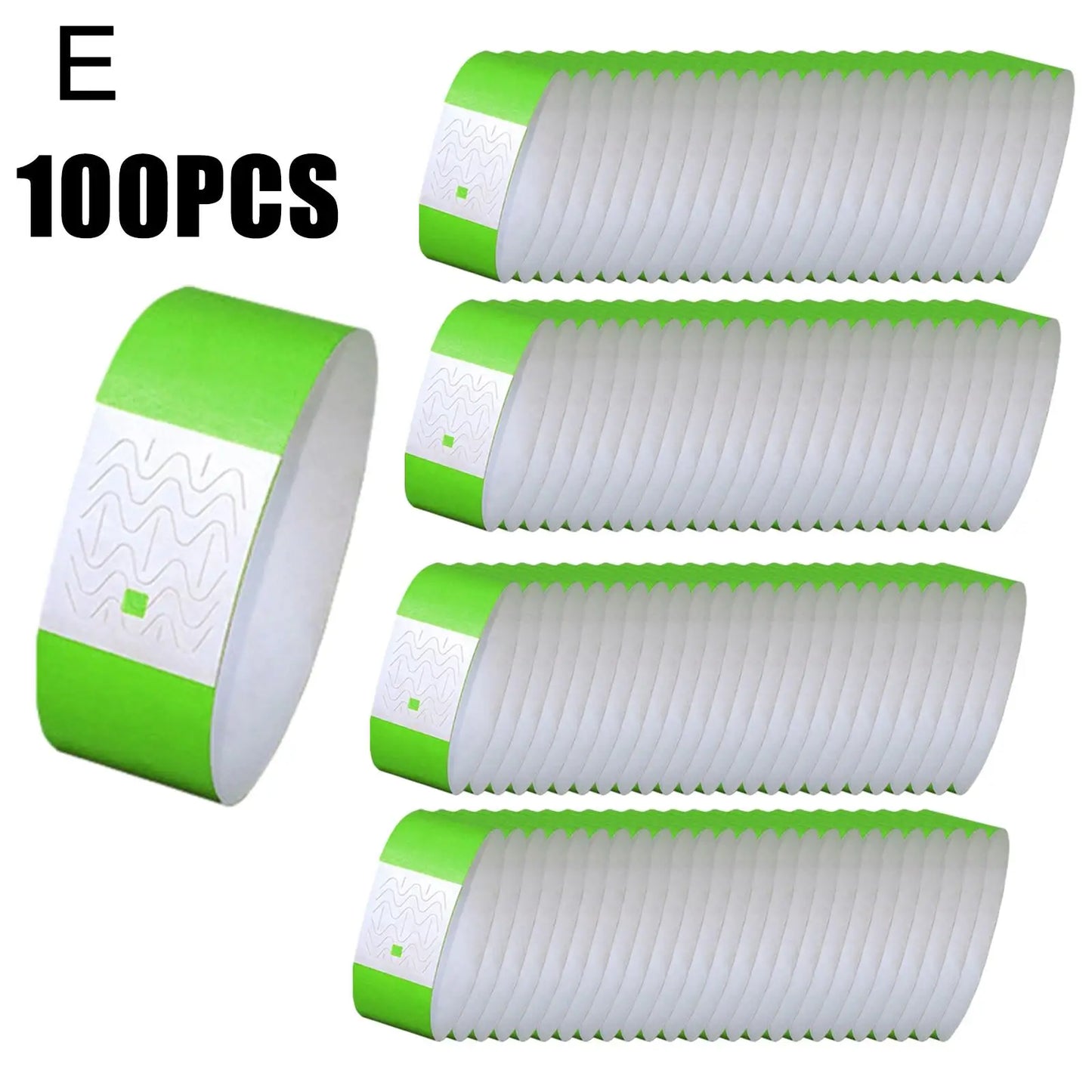 100pcs reißfestes wasserdichtes Papier armband Party papier Armband mehrfarbiges Event Ticket Armbänder Identifikation sband