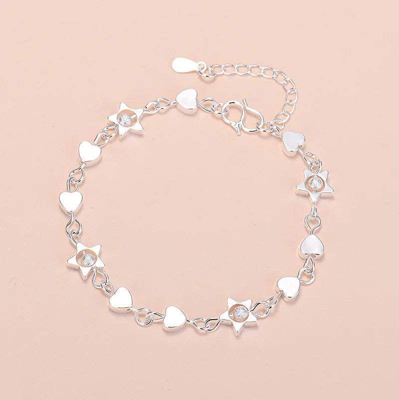 Charm-Armband aus 925er-Sterlingsilber mit Glücksperlen für Damen, Kette, runde Armreifen, modischer Luxus-Qualitätsschmuck, Weihnachtsaccessoires