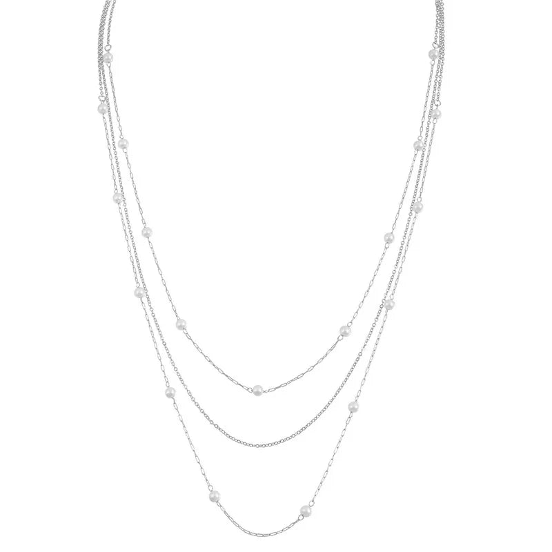 Mode Multilayer Ball Perlen Kette Halsketten für Frauen Trendy Halsband Kragen Minimalistischen Schmuck Weibliche Pullover Kette Halskette