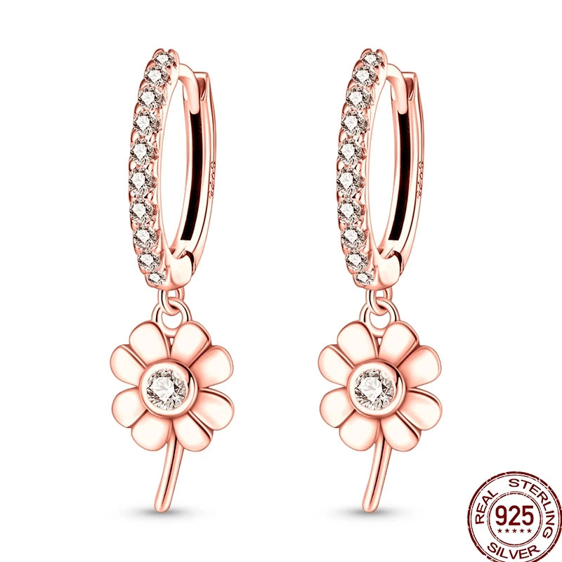 Ohrnadel aus 925er-Sterlingsilber, minimalistisch, gedreht, rund, Gold, Creolen, modisch, Zirkon, Ohrschnalle, Hochzeit, Damenschmuck, Geschenk