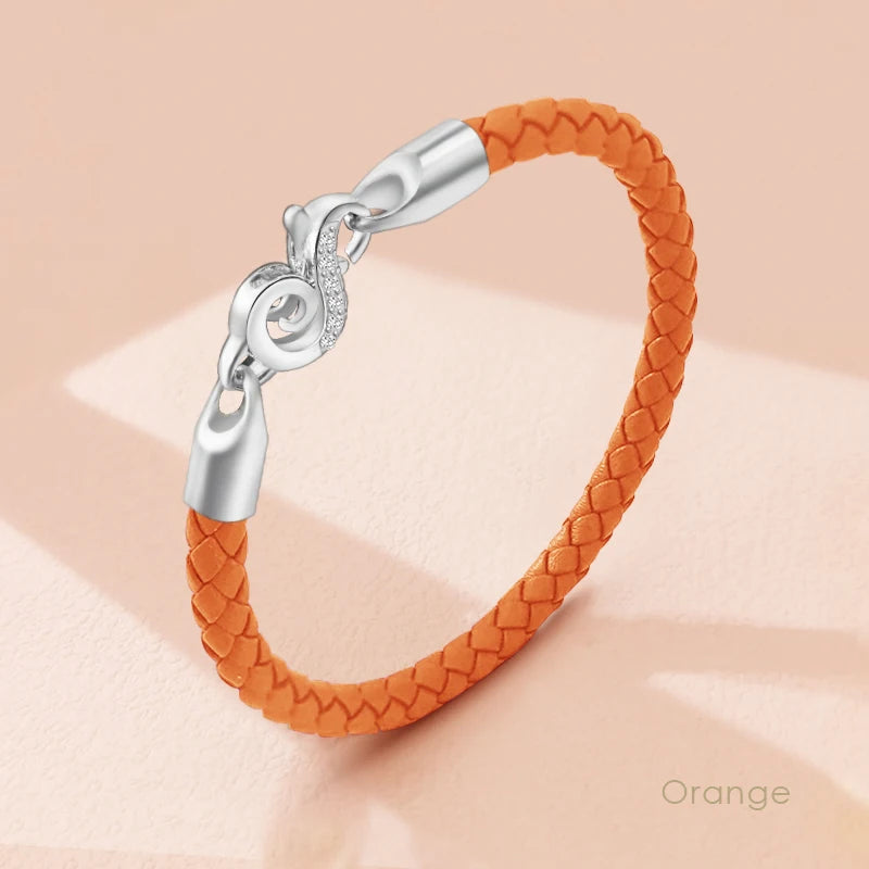 Neue 100% S925 Sterling Silber Haken Armband für Frauen Echtes Geflochtenes Leder Armband Weibliche Mode Schmuck Weihnachten Geschenke