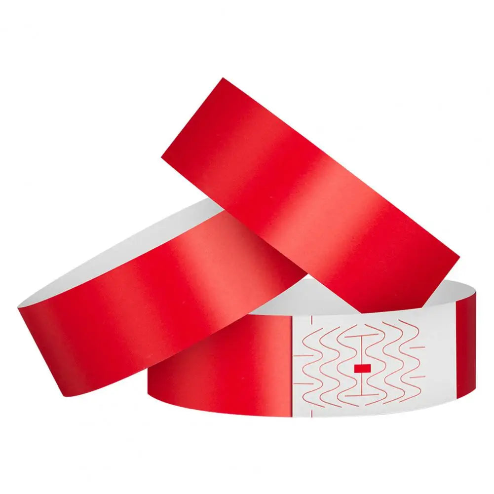 100 Stück Armbänder aus synthetischem Papier, Einweg-wasserdichte Handgelenkschlaufe, Event-Identifikationsarmbänder, abnehmbares Armbandband