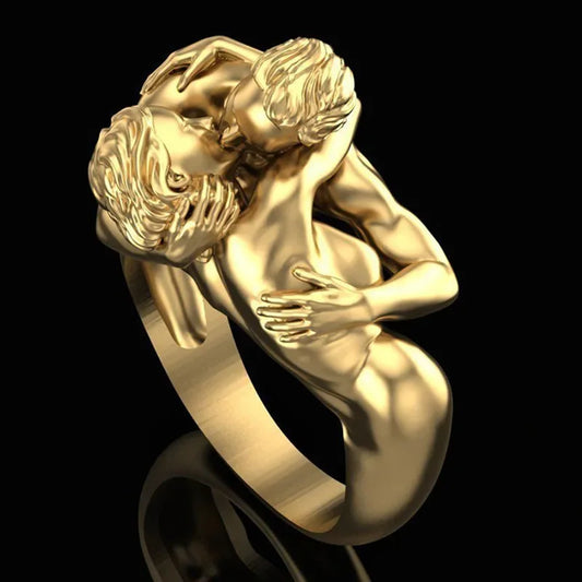 Kreative Umarmungen Kuss Männer Frau Finger Ring Spezielle Design Ring Verlobung Hochzeit Geburtstag Party Mode Schmuck Zubehör Geschenk