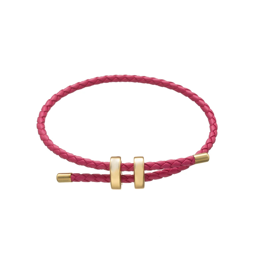1Pcs Einstellbare Geflochtene Acht-Zeichen Schnalle Leder Armband Für Paar Männer Frauen Armreif Schmuck Machen Zubehör Großhandel