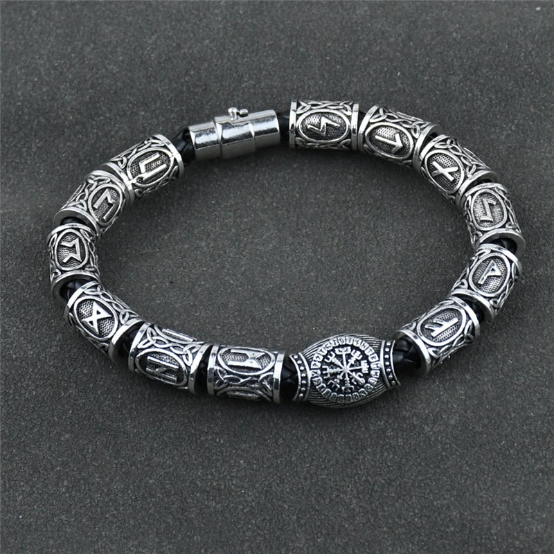 Nordisches Runen-Armband Vikingo 3 Stück/11 Stück/13 Stück/15 Stück Runen-Perlen Vegvisir Kompass Amulett Wikinger-Armband Slawisches Zubehör