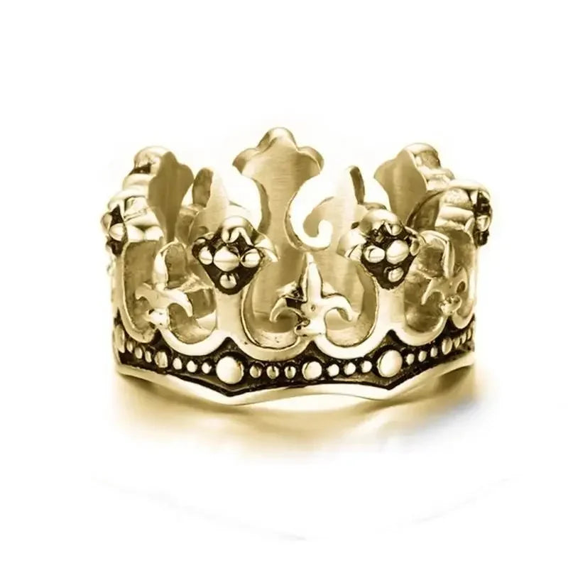 Klassische Retro Krone König Ring Männer Mode Punk einfache Biker Ring für Männer Frauen Party Charme Accessoires Dekoration Großhandel