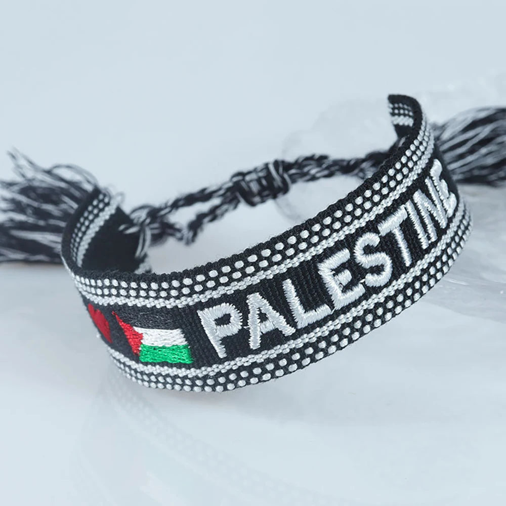 Mode handgewebte Flagge Stickerei Muster Armbänder für Frauen Männer ethnische Armband Schmuck Geschenk