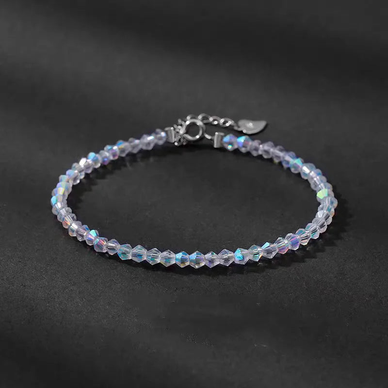 Panjbj sterling silber linie extrem feines armband für frauen lieben haert perle koreanisch ins süßes schmuck geschenk drops hipping