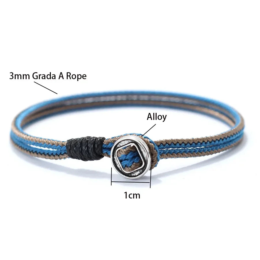 Böhmisches Ethno-Stil-Armband für Herren, handgefertigt, Klasse A, lässiges Schnurarmband, perfektes Geschenk für Ihn, Pulsera-Makramee-Armband, Herren