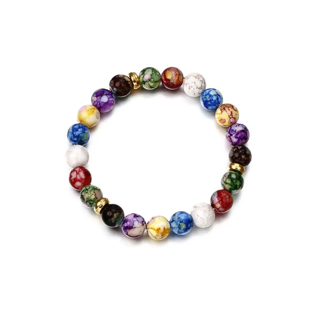 Armbänder Frauen Heilung Tiger Augen Amethyst Edelstein 7 Chakra Perlen Armreifen Yoga Stein Geschenk für Paar Artikel Schmuck Dame